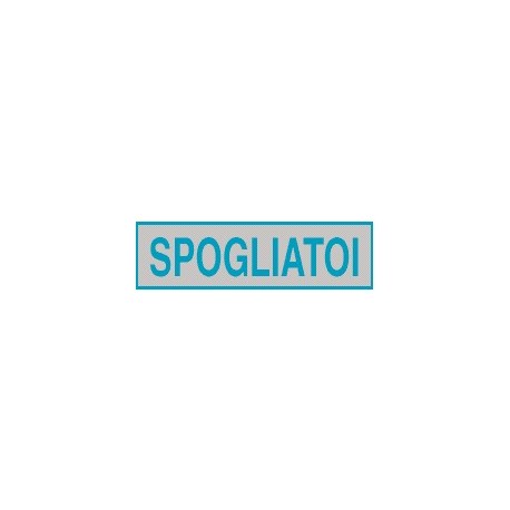 Cartello adesivo spogliatoi