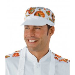Cappello da lavoro Charly Pizza unisex con visiera per pizzerie, focaccerie, pub- Isacco