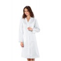 Camice da lavoro Vichy bianco maniche lunghe donna per biologi, farmacisti, medici- Isacco