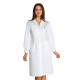 Camice da lavoro bianco donna in tessuto SATIN per medici, farmacisti, biologi- Isacco