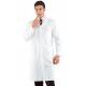 Camice da lavoro bianco uomo in tessuto SATIN per medici, biologi, farmacisti- Isacco