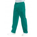 Pantalone da lavoro unisex verde con elastico in vita per chirurghi, medici- Isacco