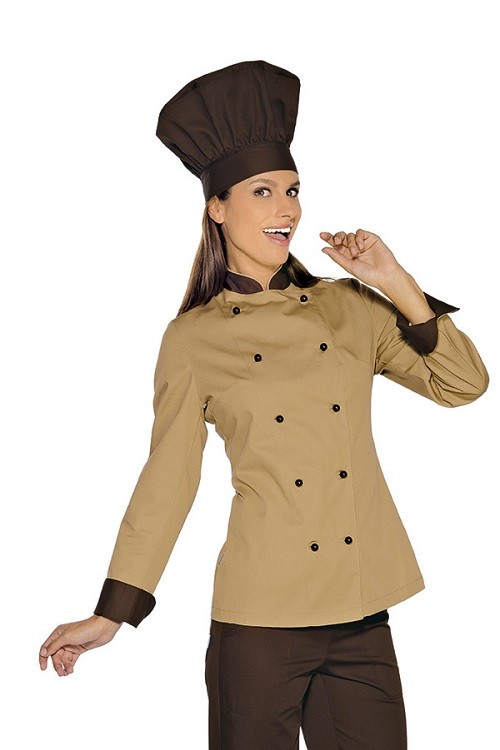 Giacca Da Cuoco Donna Power Class – Maniche Lunghe, 65% Poliestere 35% Cotone, 150 G/m², Taglio Regular Fit