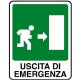 Cartello uscita di emergenza verso destra 120x145