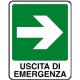 Cartello uscita di emergenza verso destra 120X145