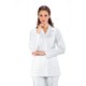 Casacca da lavoro Ginevra bianca manica lunga in 100% cotone per fisioterapisti- Isacco
