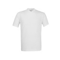 T-shirt da lavoro bianca Take Time scollo a V manica corta unisex