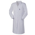 Camice da lavoro bianco donna con bottoni classici per medici, biologi, educatori- Poliserio