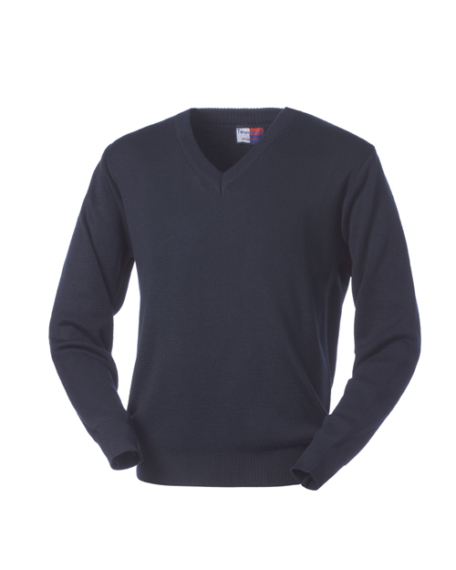Polo Ralph Lauren - Icon - Maglione Pesante In Cotone Blu Navy Con Logo E Scollo A V