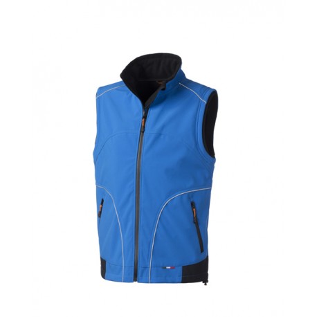 Gilet da lavoro Softshell Preston uomo con cerniera antipioggia e inserti rifrangenti - Lancelot