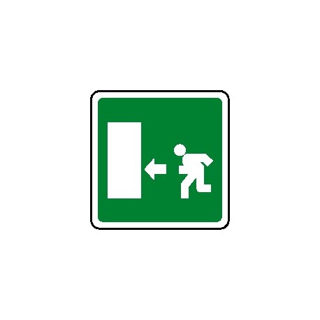 Cartello uscita di emergenza verso sinistra 160X160