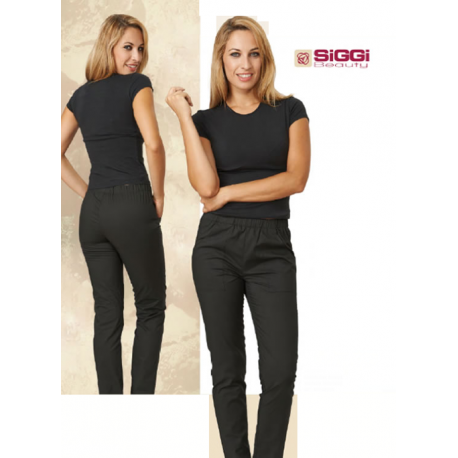Pantaloni da lavoro donna Happy neri per acconciatrici, estetiste, massaggiatrici- Siggi Beauty