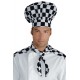 Cappello da cuoco 100% Cotone scacchi bianco/nero - Isacco