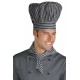 Cappello cuoco linea Londra regolabile gessato grigio - Isacco