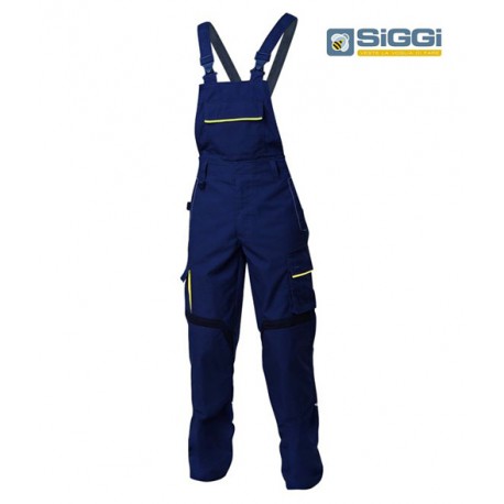Salopette da lavoro Explorer con tessuto elasticizzato per operai/meccanici grigio e blu - Siggi