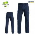 Pantalone da lavoro 3 taglie in 1 Trinity blu per operai- installatori - Siggi
