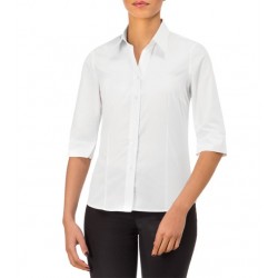 Camicia da lavoro donna Sharm regular fit manica 3/4 bianca o nera per cameriere-receptionist - Giblor's