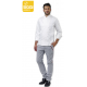 Giacca cuoco Trinity 3 taglie in 1 bianca con manica lunga e tessuto elasticizzato - Siggi Horeca