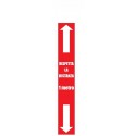 Cartello adesivo verticale per paviementi - rispetta la distanza di 1 metro - 5x100cm - emergenza coronavirus