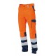 Pantalone da lavoro unisex advance bicolore arancio blu alta visibilità - Siggi