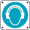 Cartello è obbligatorio proteggere l'udito