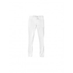 Pantalone da lavoro unisex bianco Rodi con elastico in vita per settore sanitario- Giblor's