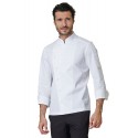 Giacca da cuoco Gabriel Bianca con tessuto elasticizzato, manica lunga - Siggi Horeca