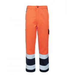 Pantalone da lavoro unisex invernale alta visibilità bicolore giallo/arancio blu con tasche pr operai - Rossini