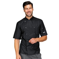 Giacca cuoco uomo Francoforte in tessuto super dry manica corta - Isacco