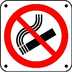 Cartello vietato fumare - bordo macchine