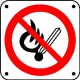 Cartello vietato l'uso di fiamme libere