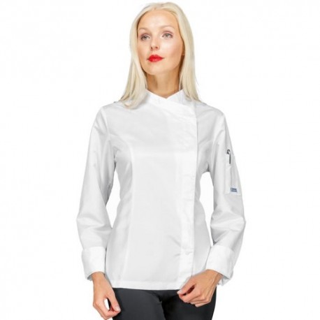 Giacca cuoco donna Alaska manica corta con bottoni a pressione SNAPS - Isacco