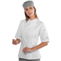 Giacca cuoco donna manica corta con bottoni a pressione SNAPS - Isacco