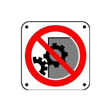 Cartello vietato rimuovere i dispositivi di sicurezza