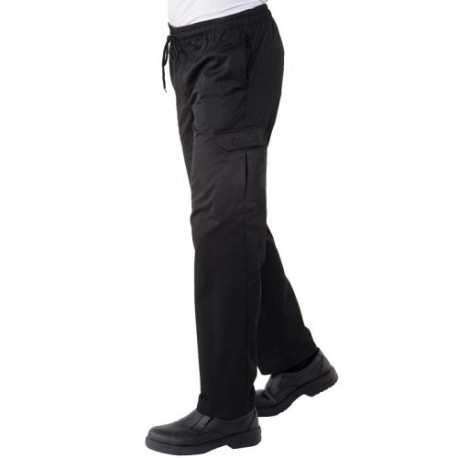 Pantalone da lavoro cuoco unisex nero 5xl - Isacco