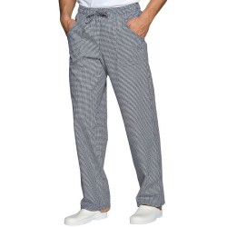 Pantalaccio cuoco unisex Pie de Poule con tasche anteriori ed una posteriore - Isacco