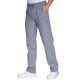 Pantalaccio cuoco unisex Pie de Poule bianco blu con tasche anteriori ed una posteriore - Isacco