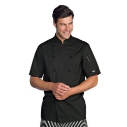 Giacca cuoco uomo Blackchef linea extra large manica corta - Isacco