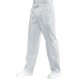 Pantalone cuoco unisex bianco linea extra large con elastico in vita e caviglia- Isacco