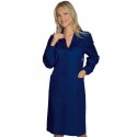 Camice donna antinfortunistico manica lunga blu 100% cotone - Isacco