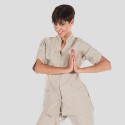 Casacca da lavoro donna Cintia con manica corta e bottoni a pressione in vari colori per estetiste/infermiere- Garys