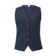 Gilet da lavoro donna Cora foderato blu per cameriere slim fit - Giblor's