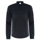 Camicia da lavoro uomo Novak nero/bianco con collo coreano e polsino regolabile per camerieri - baristi - Giblor's
