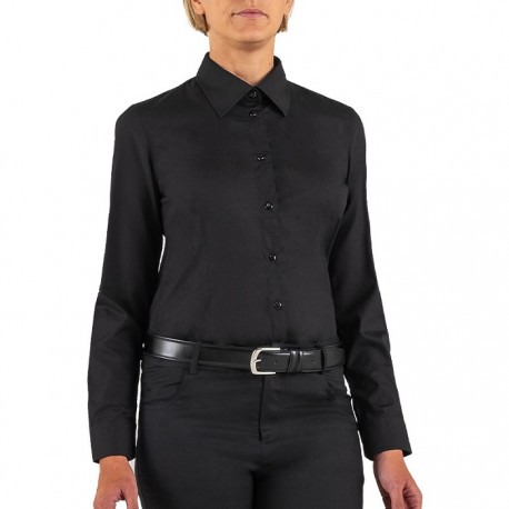 Camicia da lavoro donna Fara manica lunga collo classico per cameriere, bariste - Giblor's