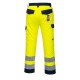 Pantalone da lavoro uomo ignifugo doppia cucitura con filo FR Hi-Vis Modaflame giallo/blu alta visibilità per benzinai, pompier
