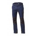Pantalone da lavoro uomo Sydney slim fit blu/grigio elasticizzato con tasconi e rinforzi per operai - Siggi