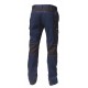 Pantalone da lavoro uomo Sydney slim fit blu/grigio elasticizzato con tasconi e rinforzi per operai - Siggi