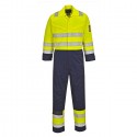 Tuta da lavoro uomo ignifuga Modaflame Hi-Vis giallo/blu alta visibilità per benzinai, pompieri - Portwest