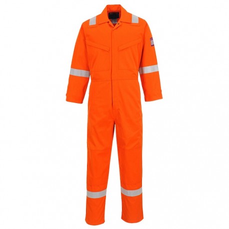 Tuta da lavoro uomo ignifuga Modaflame arancio/blu alta visibilità per benzinai, pompieri - Portwest