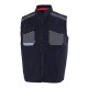 Gilet da lavoro uomo Ultraflex grigio/blu con collo alla coreana per impantisti/operai - Rossini
